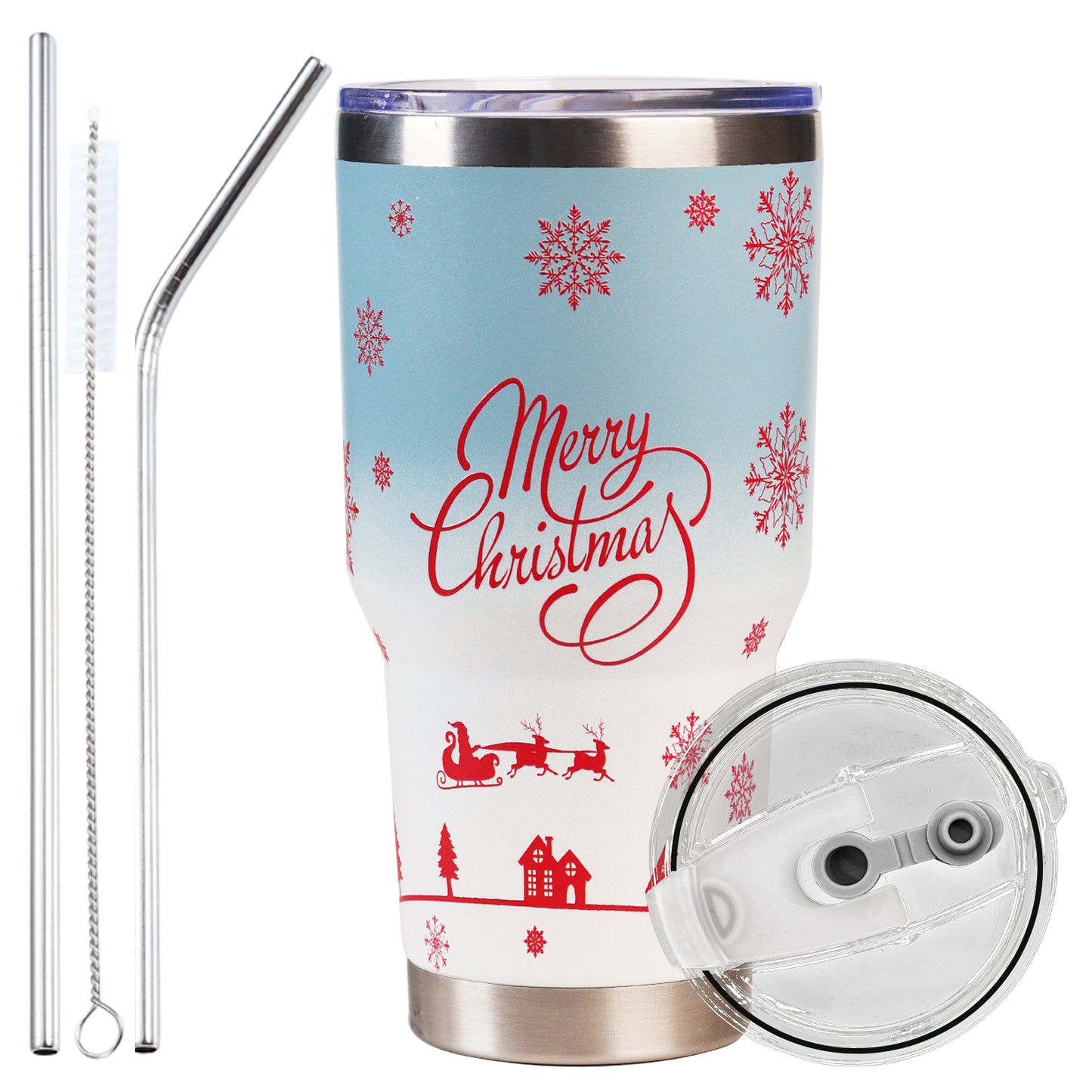 AQUAPHILE 30 oz Tumbler with Lid and Straw, Stainless Steel Vacuum Insulated Water Coffee Tumbler Cup, Double Wall Powder Coated Spill-Proof Travel Mug Thermal Cup