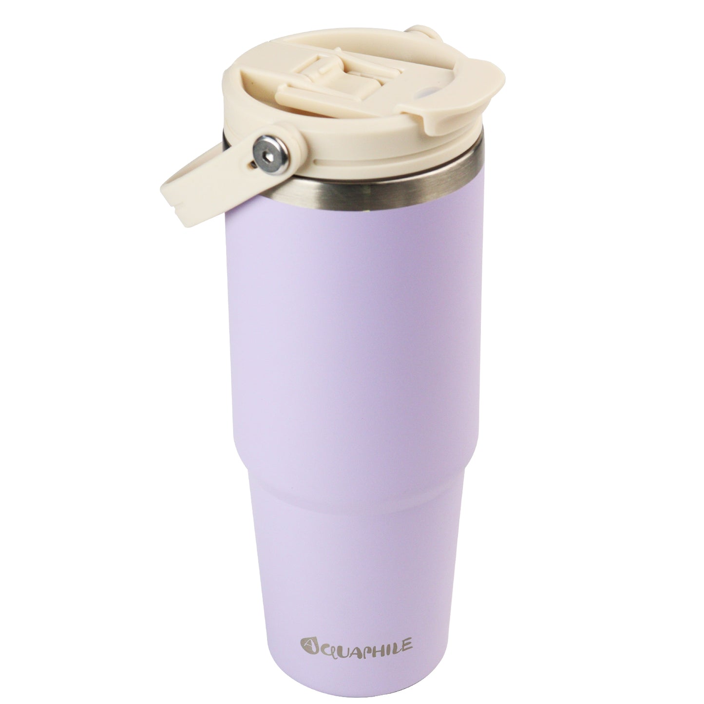 AQUAPHILE 20/30 oz Insulated Water Bottles with Straw Lid, Double Walled Vacuum Stainless Steel Travel Tumbler with Handle and Straw, Wide Mouth Thermos Bottle