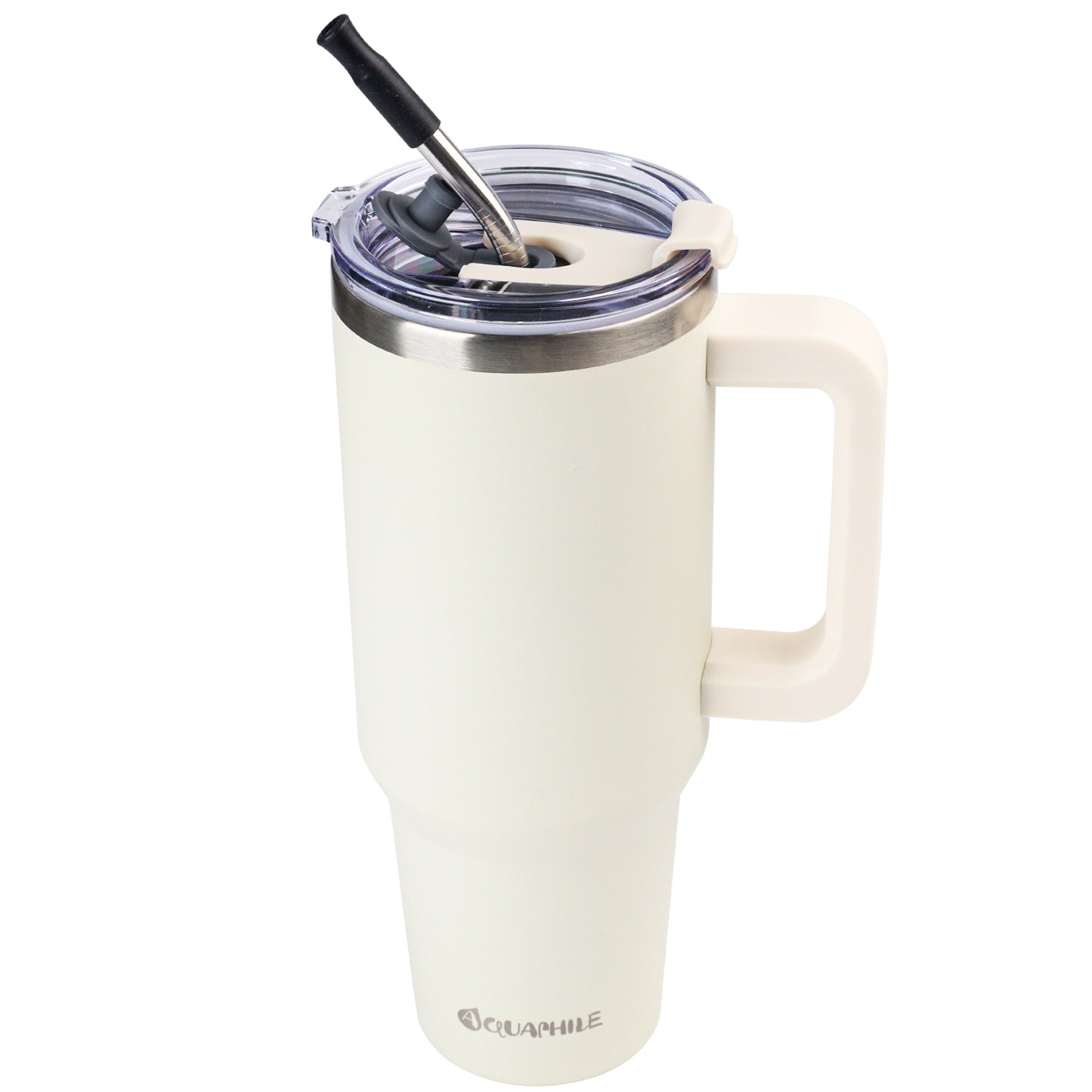 AQUAPHILE Insulated Tumbler with Leak-proof Lid and Straw, 20/30/40 oz Insulated Stainless Steel Coffee Mug with Handle, Travel Coffee Mug