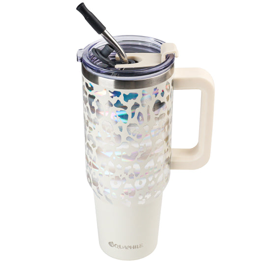 AQUAPHILE Insulated Tumbler with Leak-proof Lid and Straw, 20/30/40 oz Insulated Stainless Steel Coffee Mug with Handle, Travel Coffee Mug