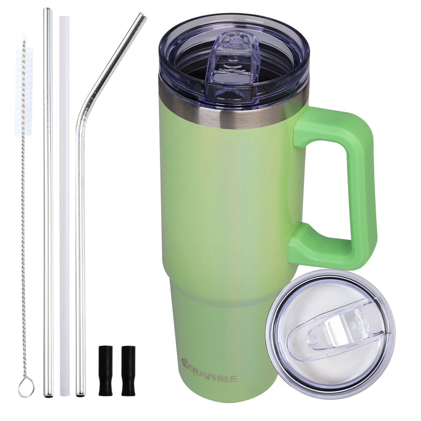 AQUAPHILE Tumbler with Handle, 35oz Insulated Coffee Mug with Leak-proof Lid and Straw, Stainless Steel Travel Mug for Hot or Cold Drinks
