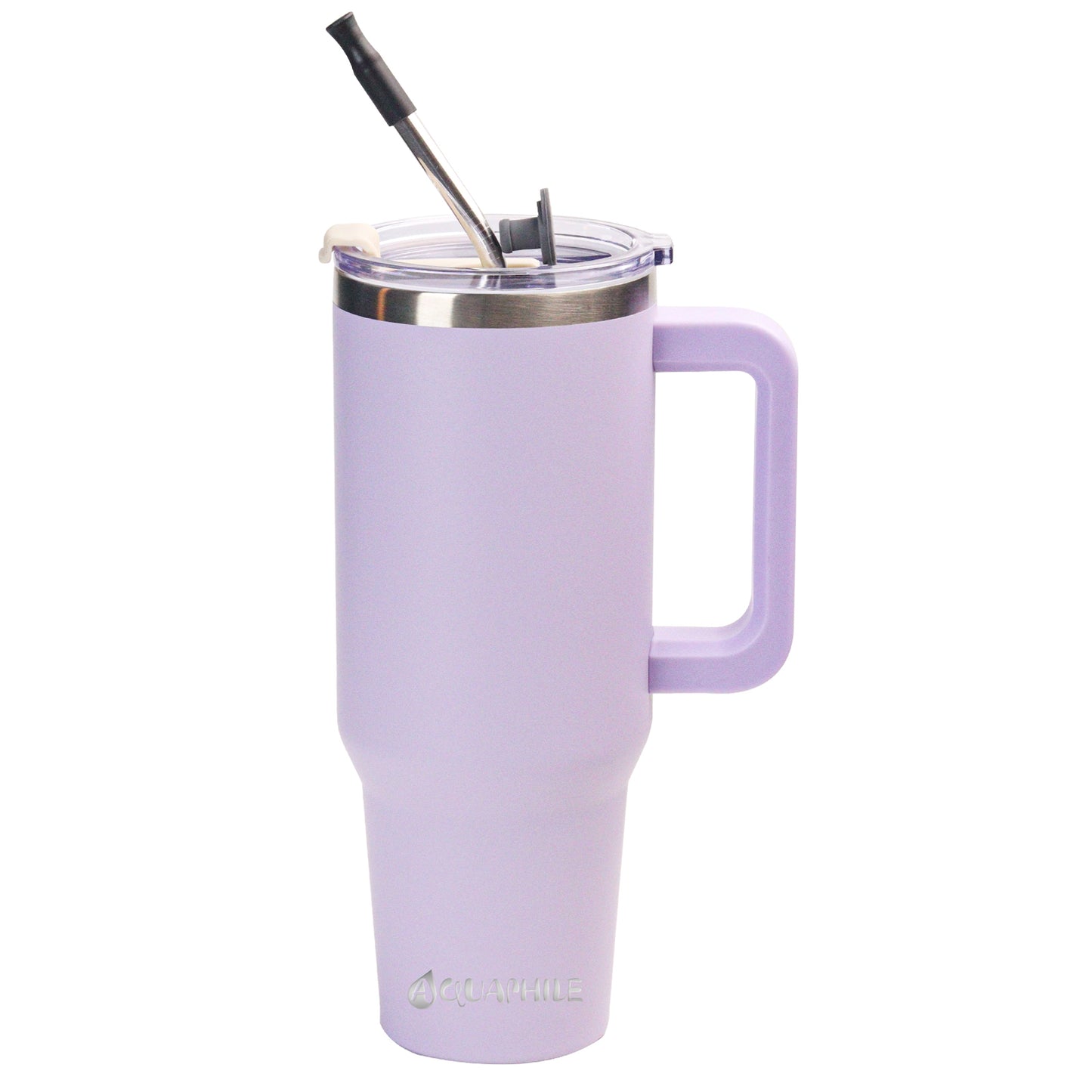 AQUAPHILE Insulated Tumbler with Leak-proof Lid and Straw, 20/30/40 oz Insulated Stainless Steel Coffee Mug with Handle, Travel Coffee Mug