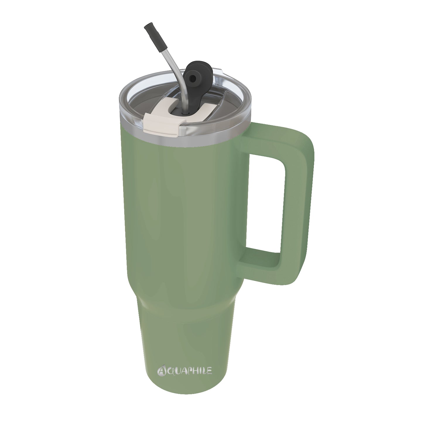 AQUAPHILE Insulated Tumbler with Leak-proof Lid and Straw, 20/30/40 oz Insulated Stainless Steel Coffee Mug with Handle, Travel Coffee Mug