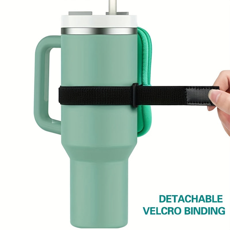 40oz Water Bottle Portable Key Bag Phone Bag, Sports Leisure Arm Wrist Mini Bag, Small Zipper Organizer Storage Bag, Can Be Placed On Water Bottle