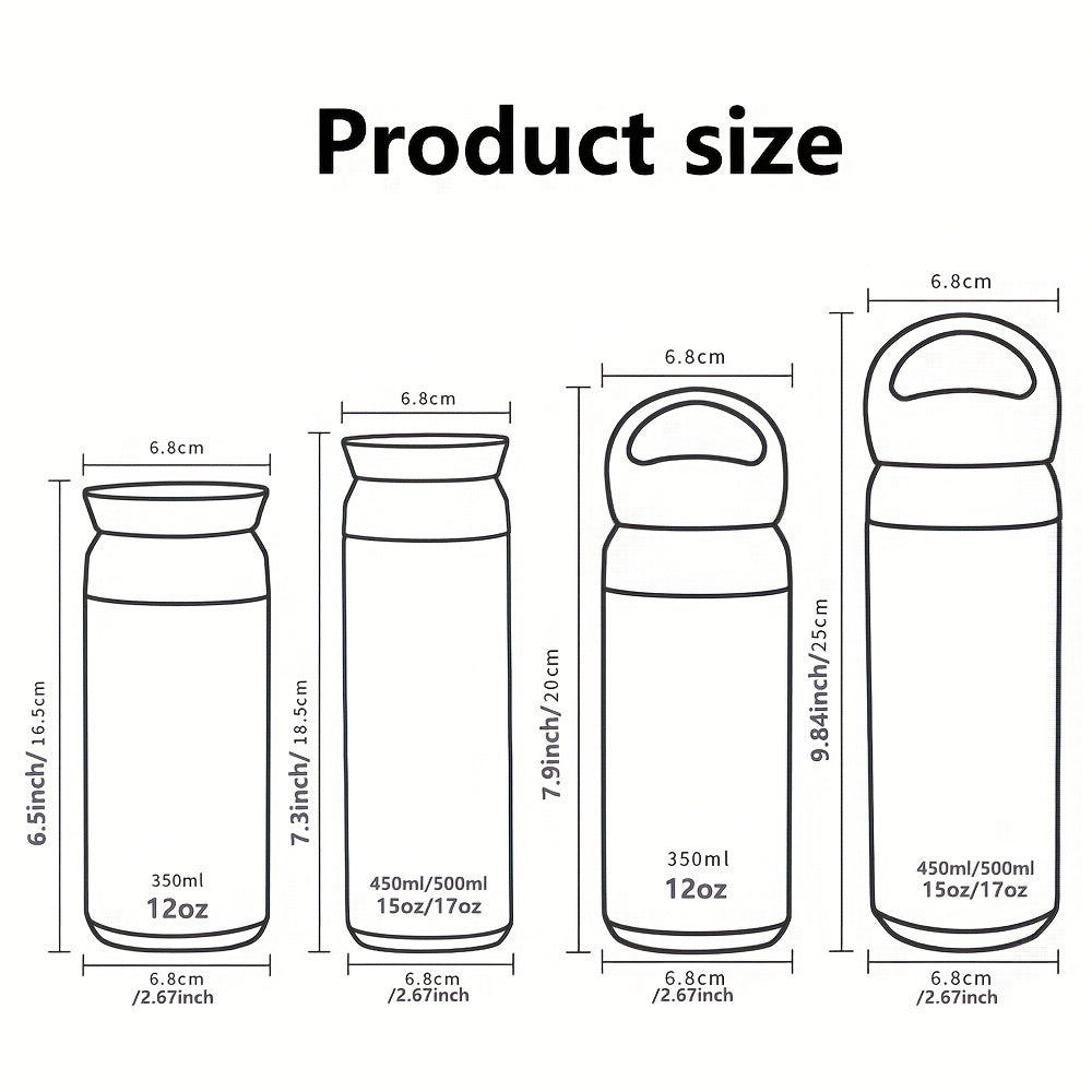 Vacuum Coffee Cup, 450ml Or 500ml Reusable Leakproof Double Layers Vacuum Cup, Stainless Steel Eco-Friendly Insulated Coffee Mug, For Hot Coffee Tea And Cold Drinks, Travel Accessories, Home Kitchen Items, Birthday Gifts