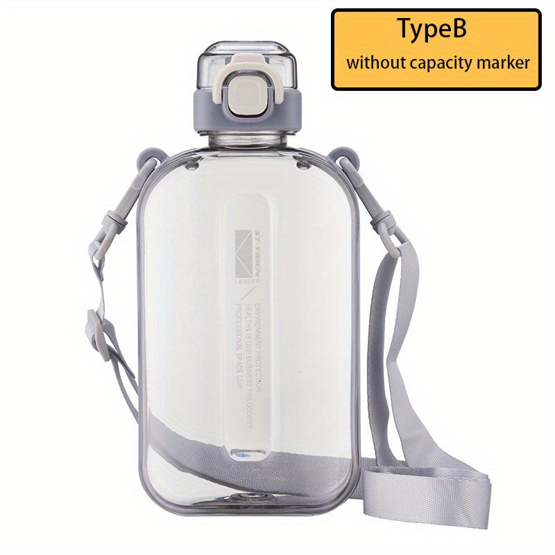 25OZ\u002F750ml Water Bottle With Hanging Rope, Portable Large-capacity Plastic Leakproof Sports Water Cup For Outdoor Fitness Running Camping Hiking