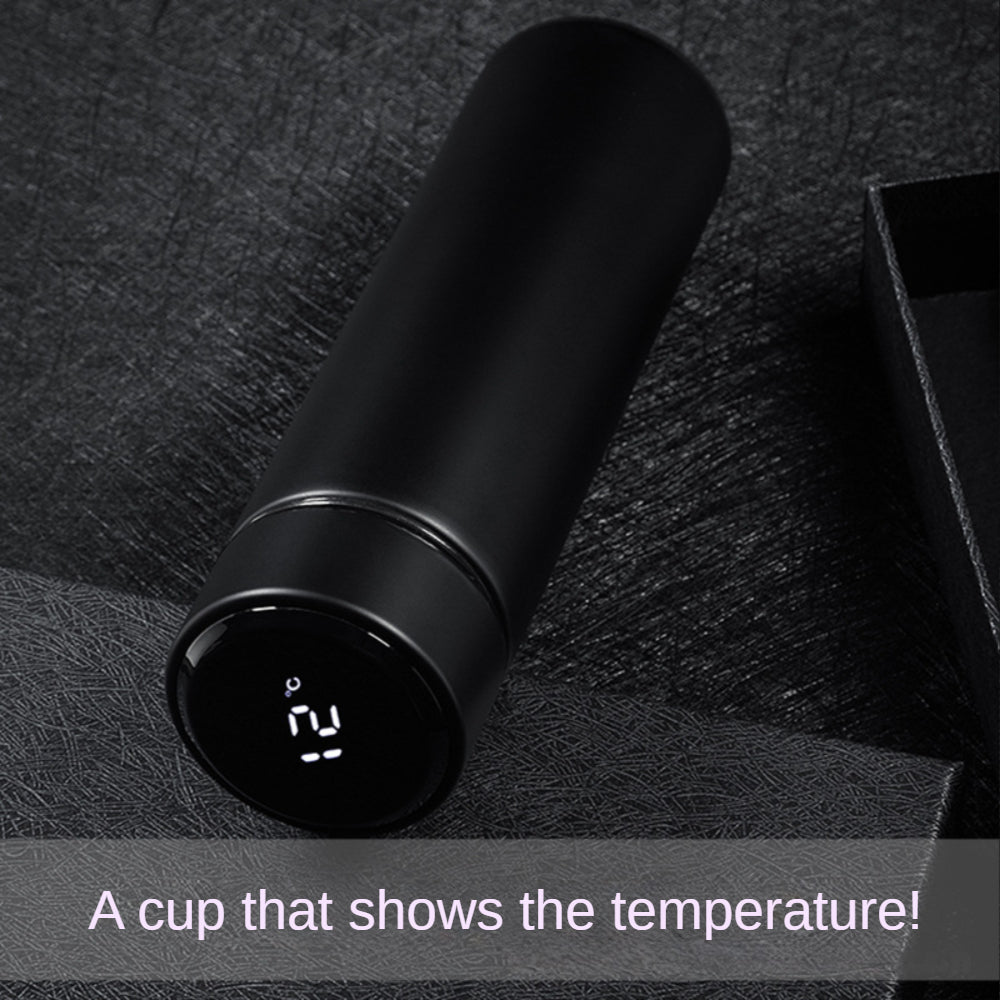 1pc Thermal Coffee Travel Mug, Intelligent Digital Thermal Water Cup Touch Display Temperature, Stainless Steel Creative Vacuum Flask, Gifts, Thermocoolers