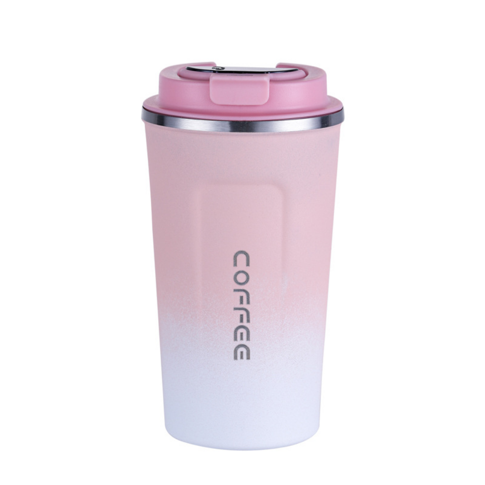 Coffee Thermos Cup With Temperature Display, Stainless Steel Cold Insulation Vacuum Cup, Outdoor Portable Car Carry 304 Water Cup