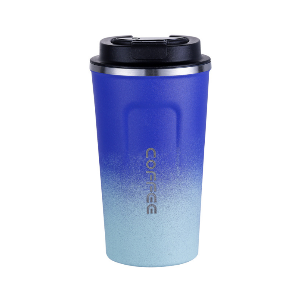 Coffee Thermos Cup With Temperature Display, Stainless Steel Cold Insulation Vacuum Cup, Outdoor Portable Car Carry 304 Water Cup