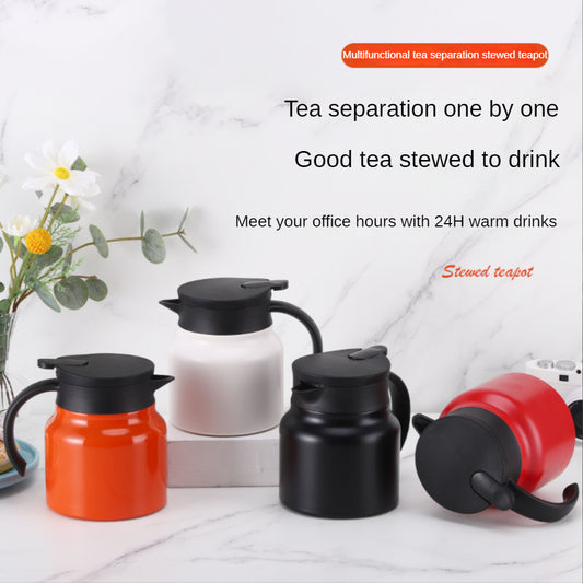 Stainless Steel Insulated Teapot Household Stewed Teapot Portable Coffee Pot Business Warming Pot Stewed Kettle
