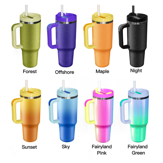 40oz Stainless Steel Water Bottle - Leak-proof, Anti-rollover, Insulated Thermos Cup with Lid and Straw - Perfect for Coffee, Tea, and Cold Drinks