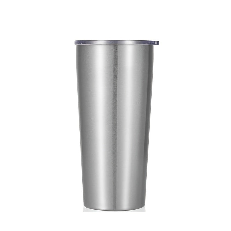 1pc 20oz Tumbler With Lid, Stainless Steel Water Mug With Lid, Double Wall Insulated Coffee Cup, Home, Office, Travel