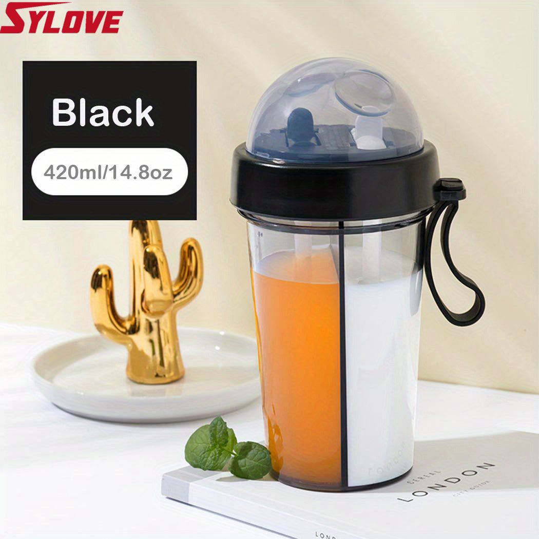 1pc 600ML\u002F21.2oz 420ml\u002F14.8oz Kawaii Double Drinking Water Bottles Portable Large Capacity Water Cup For Kids Adults Outdoor Camping Hiking Sports