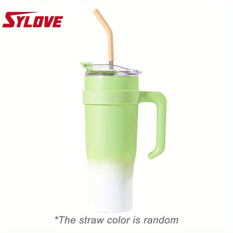 SYLOVE 40oz Large Capacity Water Bottle, Stainless Steel Thermos Cup Tumbler For Men Women Outdoor Camping Hiking Driving Travel