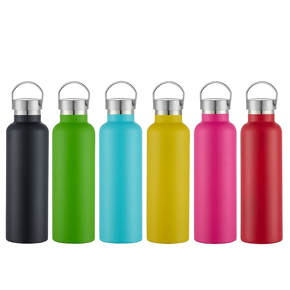 1pc 25oz Insulated Water Bottle - Double Wall Vacuum Stainless Steel, Leak Proof, Hot & Cold Drinks, Ideal for Outdoor Sports, Camping, Biking