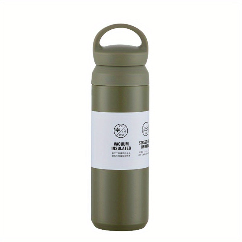 Vacuum Coffee Cup, 450ml Or 500ml Reusable Leakproof Double Layers Vacuum Cup, Stainless Steel Eco-Friendly Insulated Coffee Mug, For Hot Coffee Tea And Cold Drinks, Travel Accessories, Home Kitchen Items, Birthday Gifts