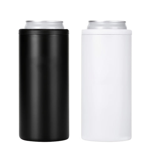 1pc Slim Can Cooler For Slim Beer, Hard Seltzer, Double Walled Stainless Steel Insulated Slim Cans 12oz