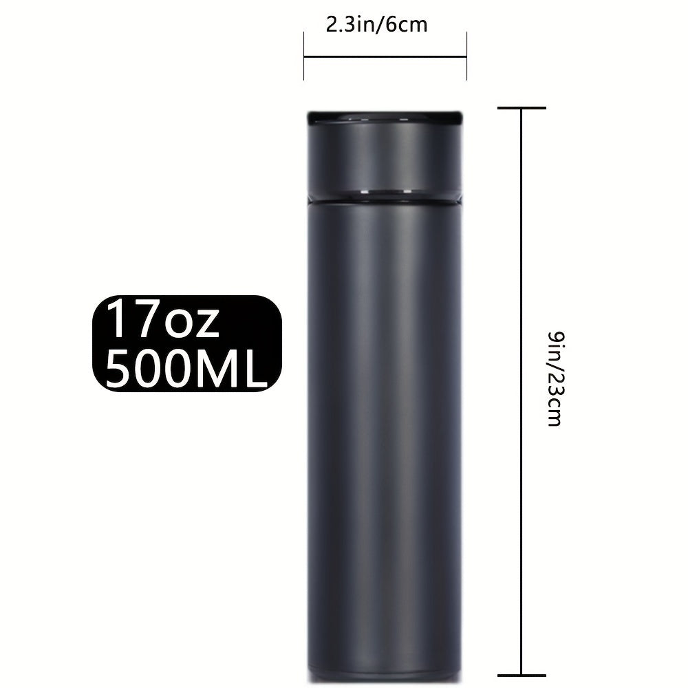 1pc Thermal Coffee Travel Mug, Intelligent Digital Thermal Water Cup Touch Display Temperature, Stainless Steel Creative Vacuum Flask, Gifts, Thermocoolers