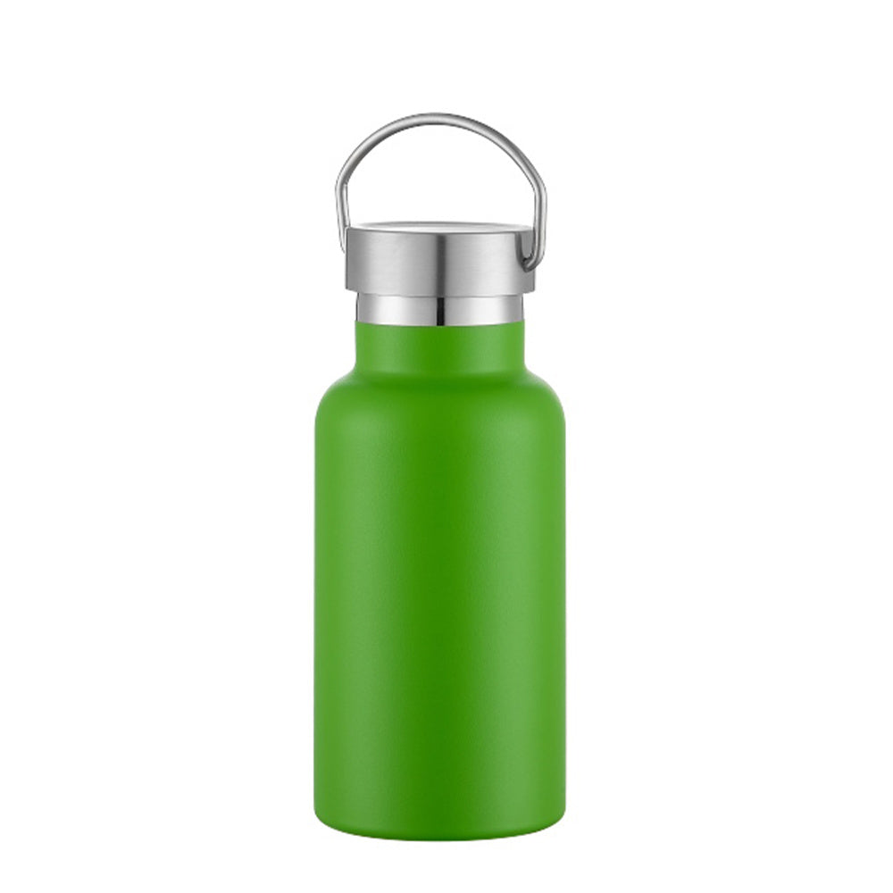 1pc Stainless Steel Sport Water Bottles, 12oz Vacuum Insulated Double Wall Travel Water Bottle With Leak Proof Lid, Metal Reusable Standard Mouth Flask For School, Hikers, Gift