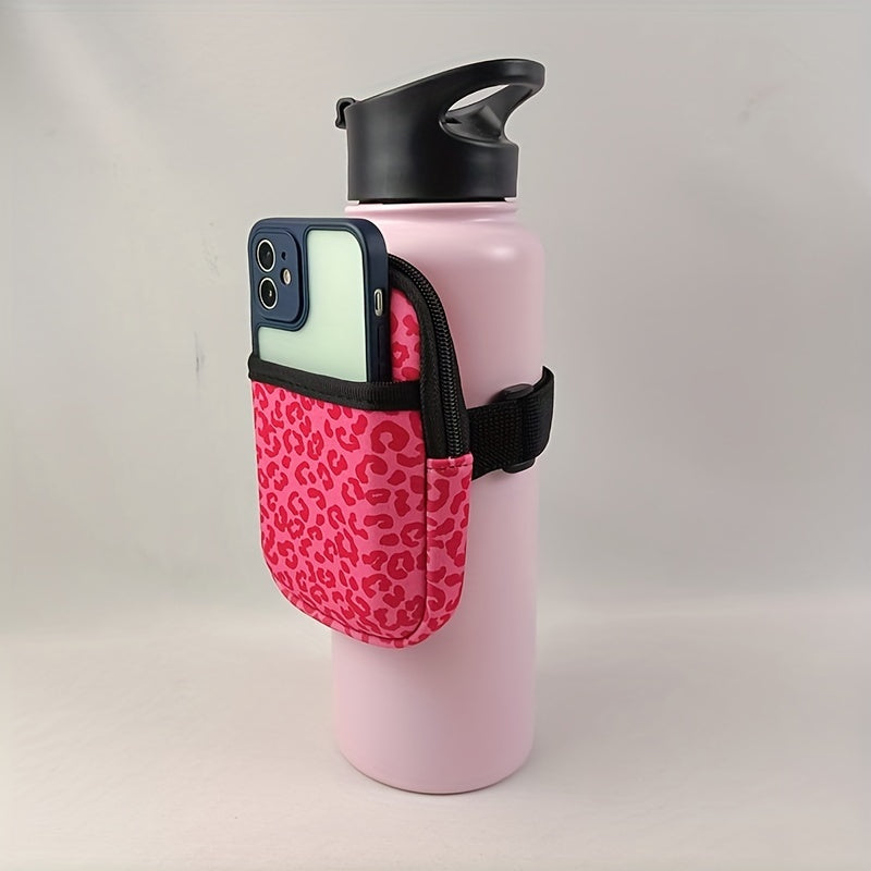40oz Water Bottle Portable Key Bag Phone Bag, Sports Leisure Arm Wrist Mini Bag, Small Zipper Organizer Storage Bag, Can Be Placed On Water Bottle
