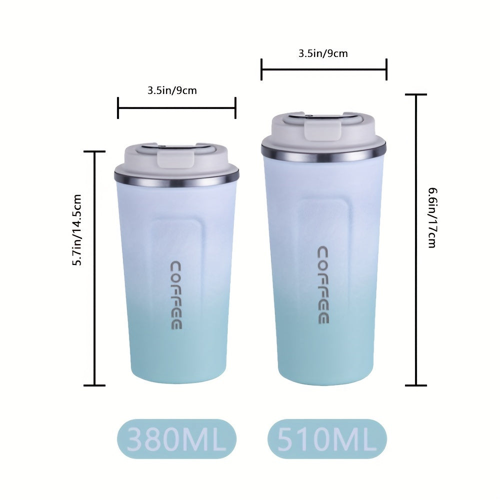 Coffee Thermos Cup With Temperature Display, Stainless Steel Cold Insulation Vacuum Cup, Outdoor Portable Car Carry 304 Water Cup