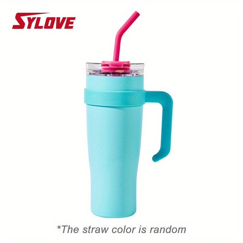 SYLOVE 40oz Large Capacity Water Bottle, Stainless Steel Thermos Cup Tumbler For Men Women Outdoor Camping Hiking Driving Travel