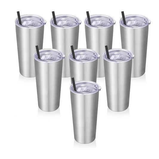 1pc 20oz Tumbler With Lid, Stainless Steel Water Mug With Lid, Double Wall Insulated Coffee Cup, Home, Office, Travel