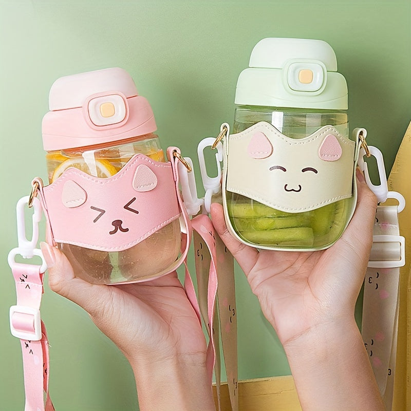 Cute and Leakproof Kawaii Water Bottle for Kids and Adults - BPA Free, Portable and Perfect for Outdoor Activities, Camping, and Travel - Ideal Children's Day Gift