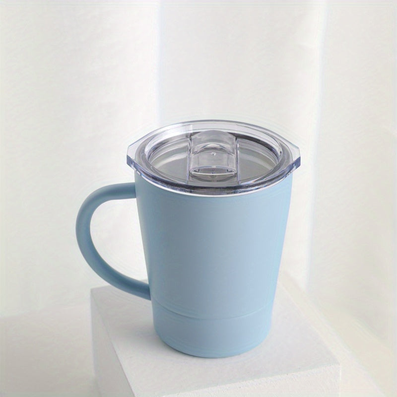 1pc Stainless Steel Insulated Coffee Mug With Handle, 8oz\u002F260ML Double Wall Vacuum Travel Mug, Tumbler Cup With Sliding Lid, Summer Drinkware, Kitchen Stuff, Home Kitchen Items