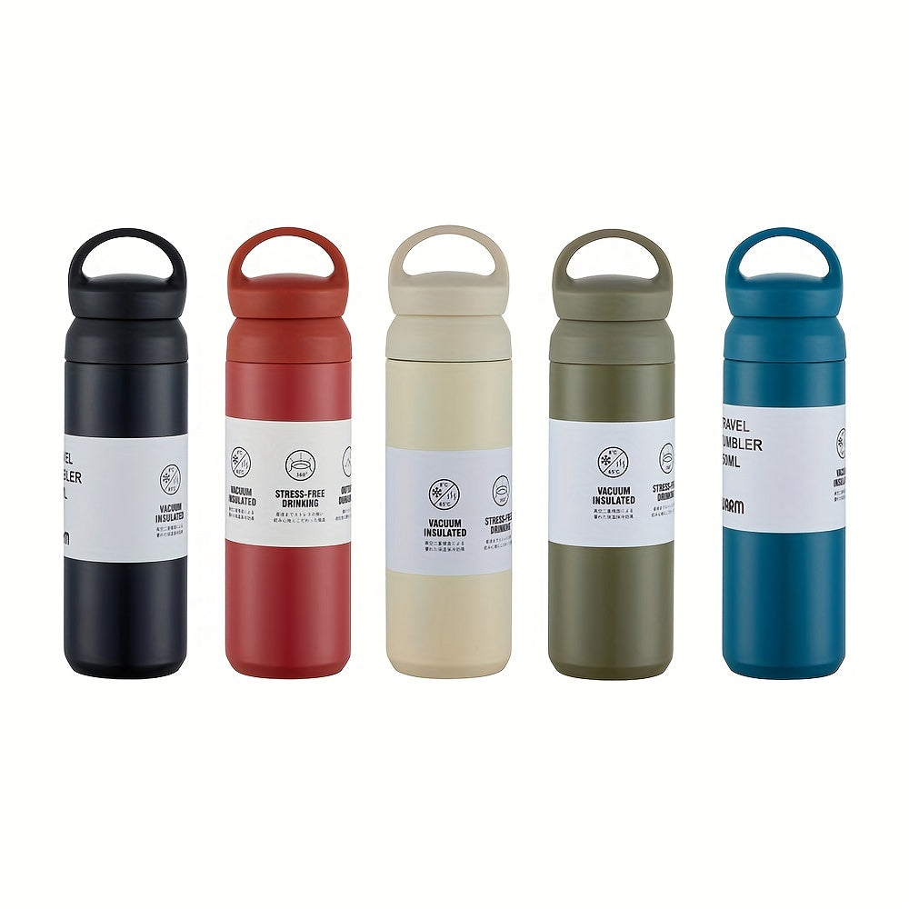 Vacuum Coffee Cup, 450ml Or 500ml Reusable Leakproof Double Layers Vacuum Cup, Stainless Steel Eco-Friendly Insulated Coffee Mug, For Hot Coffee Tea And Cold Drinks, Travel Accessories, Home Kitchen Items, Birthday Gifts