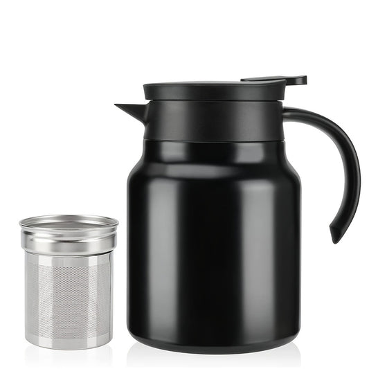 1pc Stainless Steel Thermal Carafe 1000ml\u002F34oz, Double Walled Vacuum Insulated Coffee Pot With Press Button Top And Tea Barn,10Hrs Heat&Cold Retention, BPA Free, For Coffee, Tea, Beverage