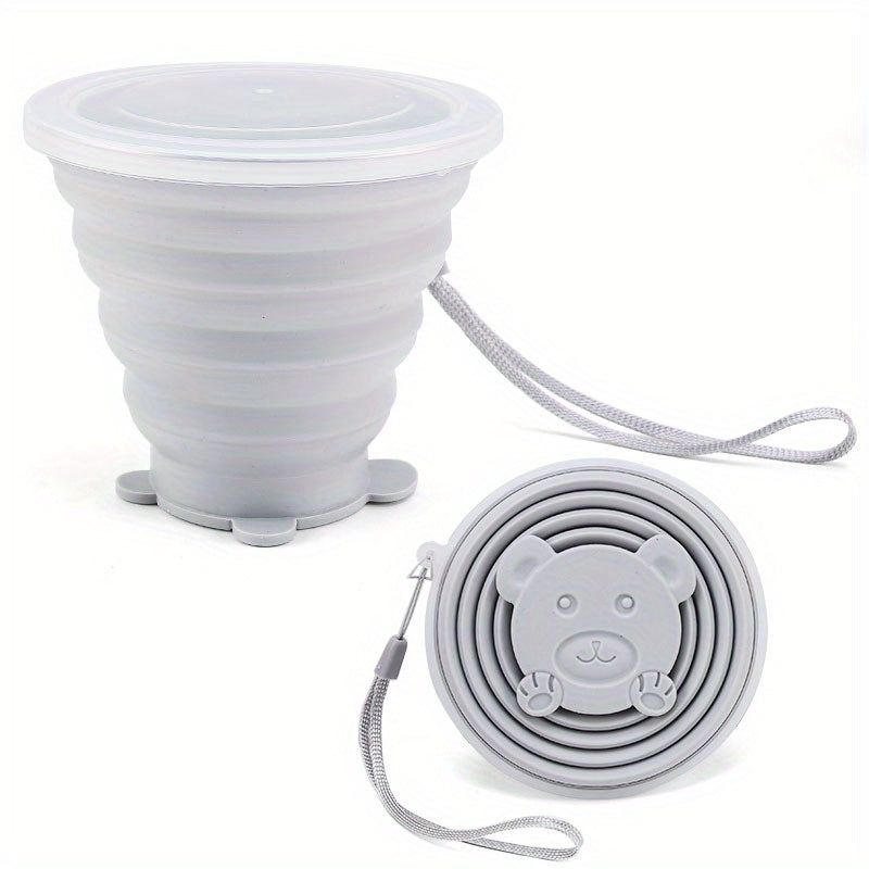 Foldable Reusable Silicone Water Bottles, Portable Leakproof BPA Free Water Cup With Lid For Men Women Kids Outdoor Camping, Hiking, Gym Sports