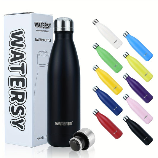 1pc Insulated Water Bottles -17oz\u002F500ml, Stainless Steel Water Bottles, Sports Water Bottles Keep Cold For 24 Hours And Hot For 12 Hours, Water Bottle For School