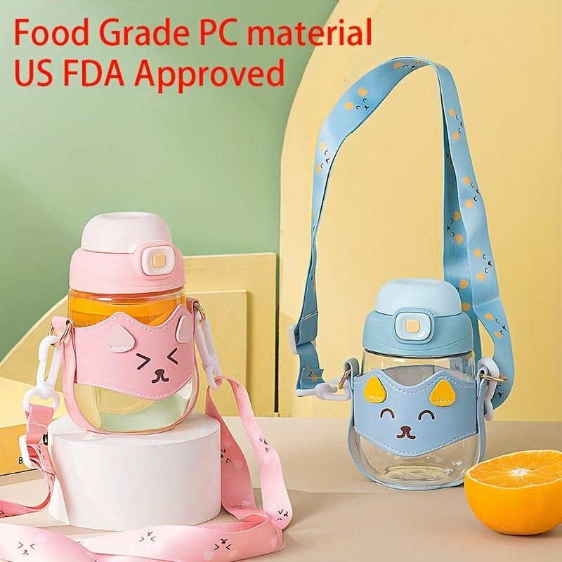 Cute and Leakproof Kawaii Water Bottle for Kids and Adults - BPA Free, Portable and Perfect for Outdoor Activities, Camping, and Travel - Ideal Children's Day Gift