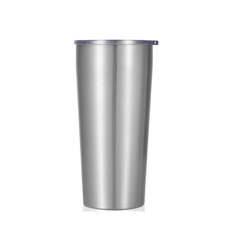 1pc 20oz Tumbler With Lid, Stainless Steel Water Mug With Lid, Double Wall Insulated Coffee Cup, Home, Office, Travel