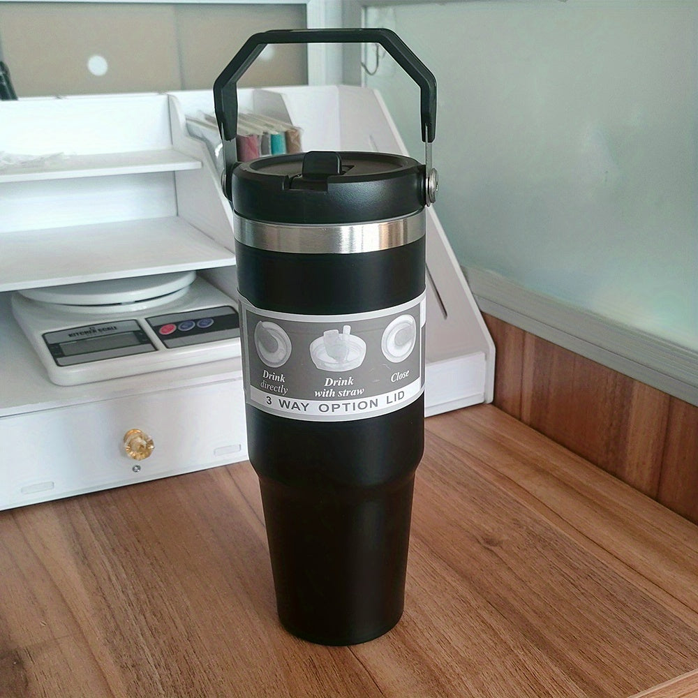 30oz Portable Ice Mug Car Mug 304 Stainless Steel Mug Cold Car Mug Outdoor Sports Cup Portable Ice Mug