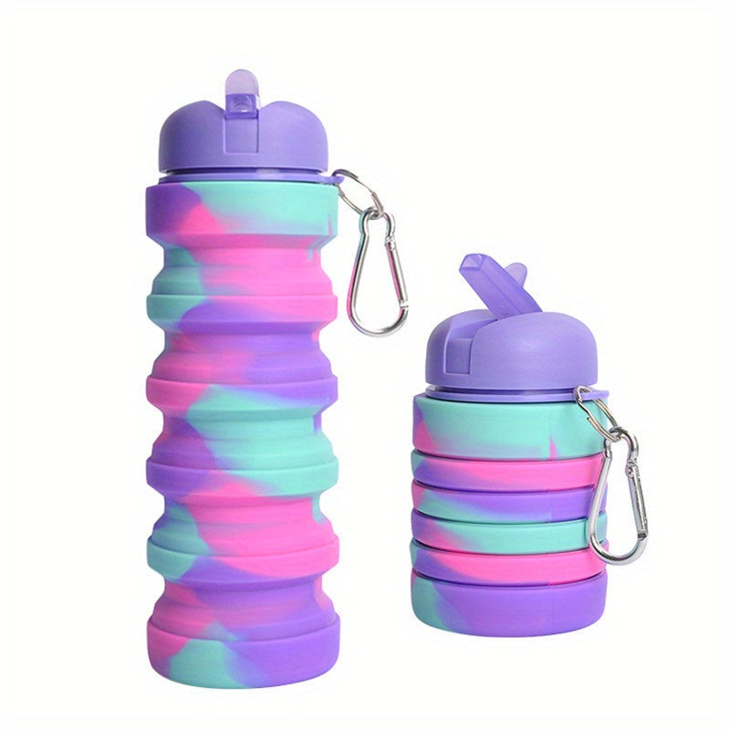 21.26oz Kawaii Hamburger Donut Foldable Water Bottles, Cut Cartoon Portable Leakproof Water Cup For Boy Girls Outdoor Camping, Hiking, Sports, Creative Gift For Kids Adults