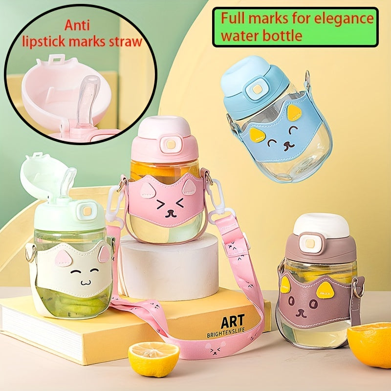 Cute and Leakproof Kawaii Water Bottle for Kids and Adults - BPA Free, Portable and Perfect for Outdoor Activities, Camping, and Travel - Ideal Children's Day Gift