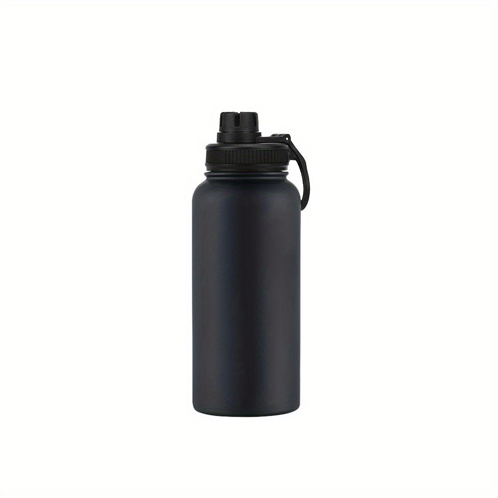 1pc 32oz Water Bottle, Vacuum Insulated Stainless Steel Water Flask With Sport Lid, Leak Proof, Double Walled Travel Thermo Mug, Metal Canteen, Hot Cold Water Bottles
