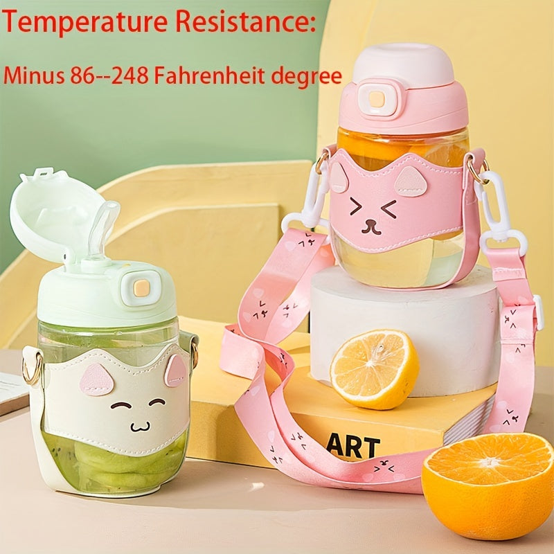 Cute and Leakproof Kawaii Water Bottle for Kids and Adults - BPA Free, Portable and Perfect for Outdoor Activities, Camping, and Travel - Ideal Children's Day Gift
