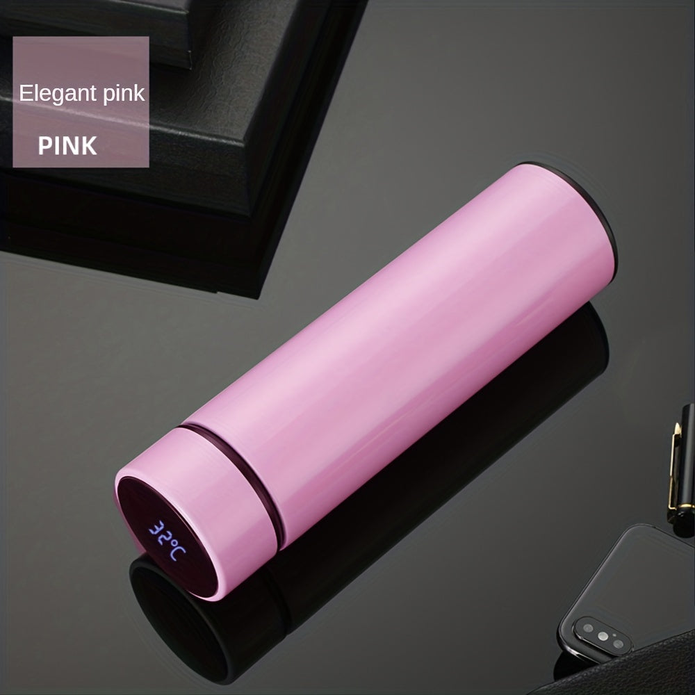 1pc Thermal Coffee Travel Mug, Intelligent Digital Thermal Water Cup Touch Display Temperature, Stainless Steel Creative Vacuum Flask, Gifts, Thermocoolers