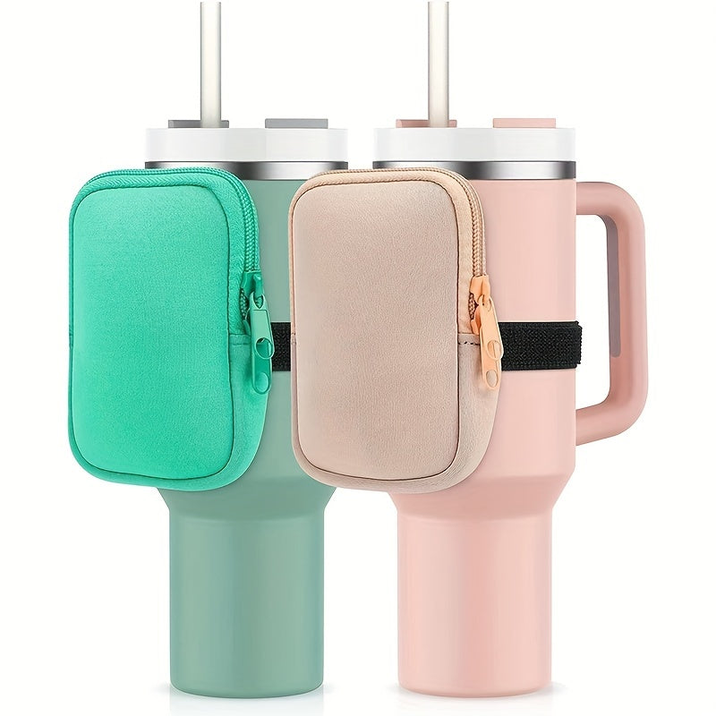 40oz Water Bottle Portable Key Bag Phone Bag, Sports Leisure Arm Wrist Mini Bag, Small Zipper Organizer Storage Bag, Can Be Placed On Water Bottle