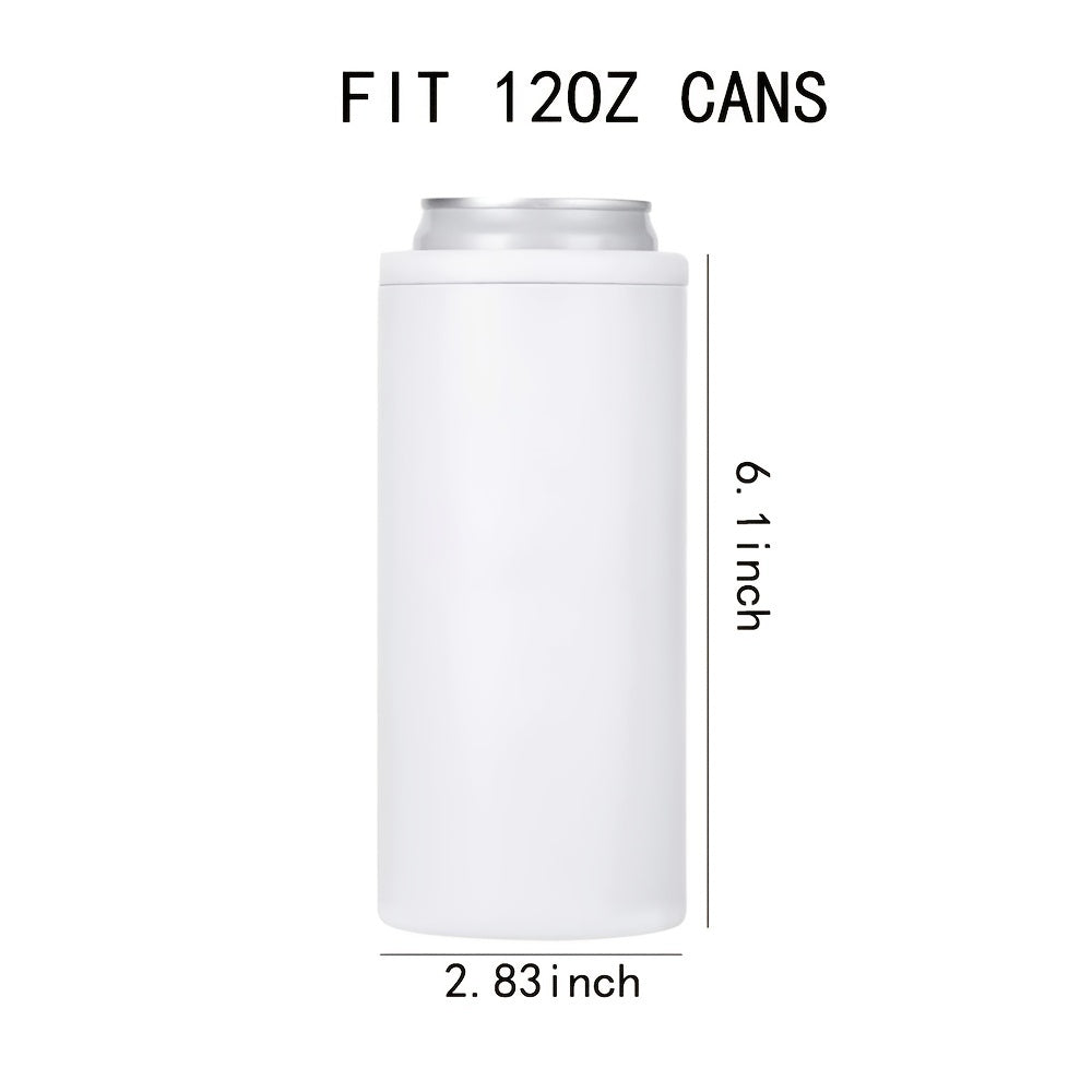 1pc Slim Can Cooler For Slim Beer, Hard Seltzer, Double Walled Stainless Steel Insulated Slim Cans 12oz