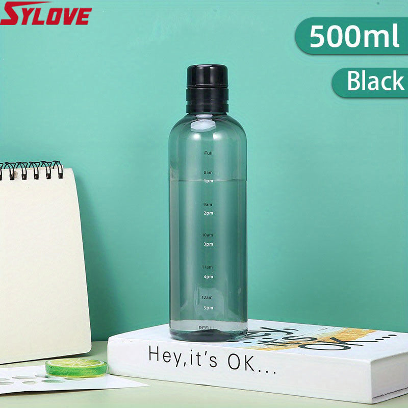 1pc Transparent Water Bottle With Time Scale, Casual Sports Water Cup For Men And Women, Best Gift For Christmas Day, Birthday Day