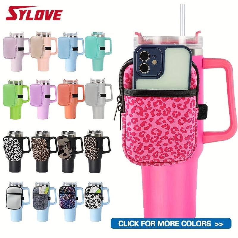 40oz Water Bottle Portable Key Bag Phone Bag, Sports Leisure Arm Wrist Mini Bag, Small Zipper Organizer Storage Bag, Can Be Placed On Water Bottle