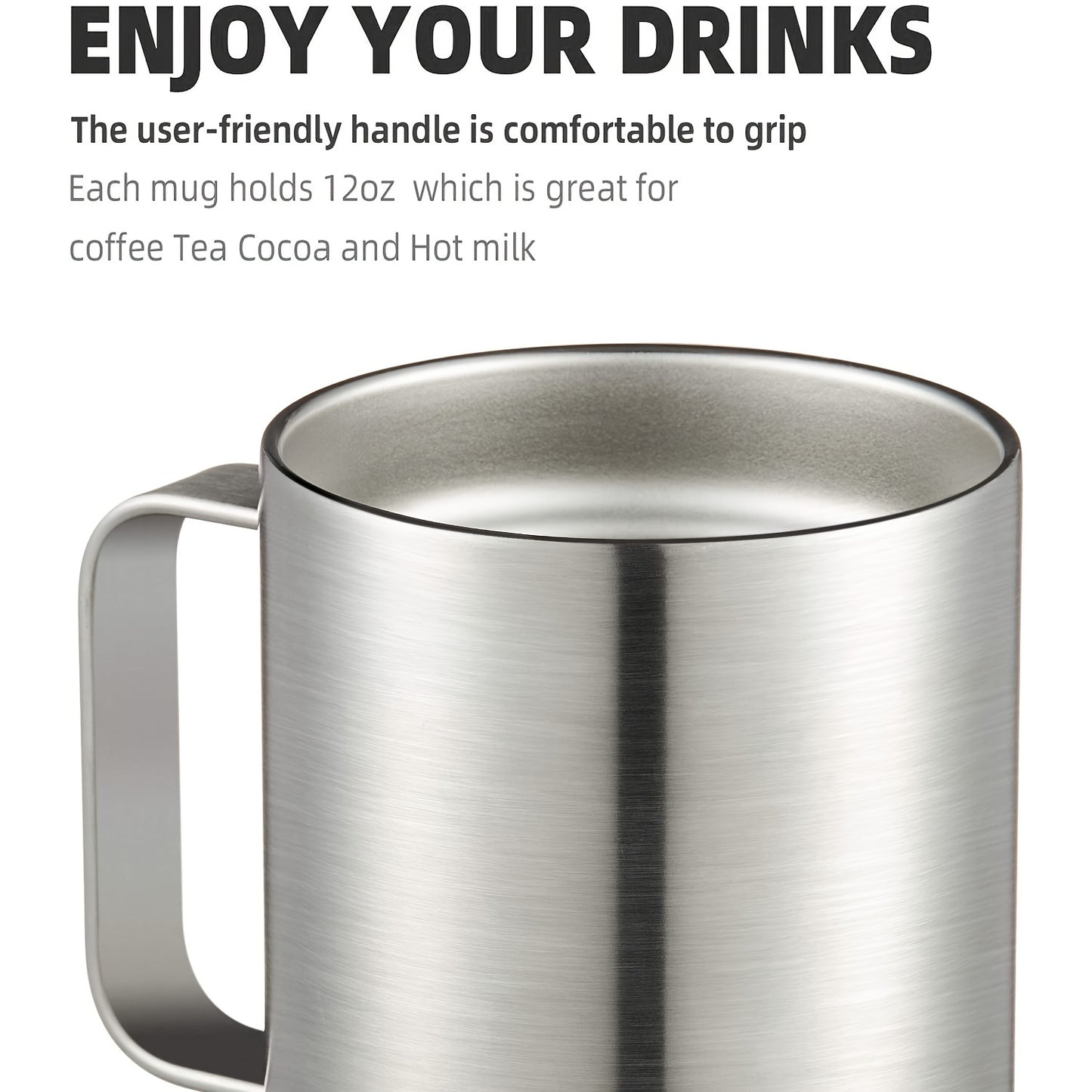 1pc 10oz Tumbler, Stainless Steel Insulated Coffee Mug With Handle, Double Wall Vacuum Travel Mug, Tumbler Cup With Sliding Lid