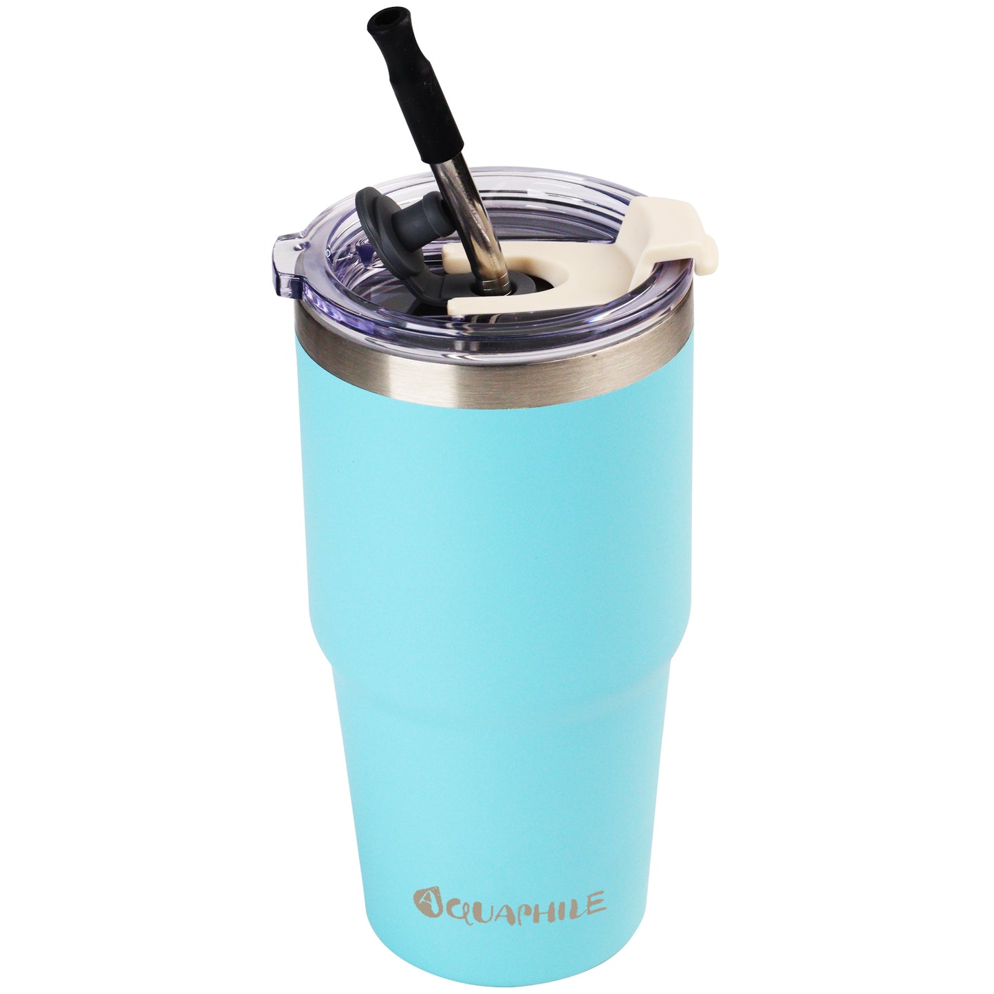 AQUAPHILE Insulated Tumbler with Leak-proof Lid and Straw, 20/30/40 oz Insulated Stainless Steel Coffee Mug with Handle, Travel Coffee Mug