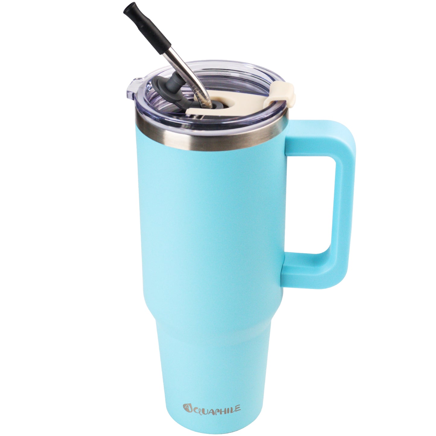 AQUAPHILE Insulated Tumbler with Leak-proof Lid and Straw, 20/30/40 oz Insulated Stainless Steel Coffee Mug with Handle, Travel Coffee Mug