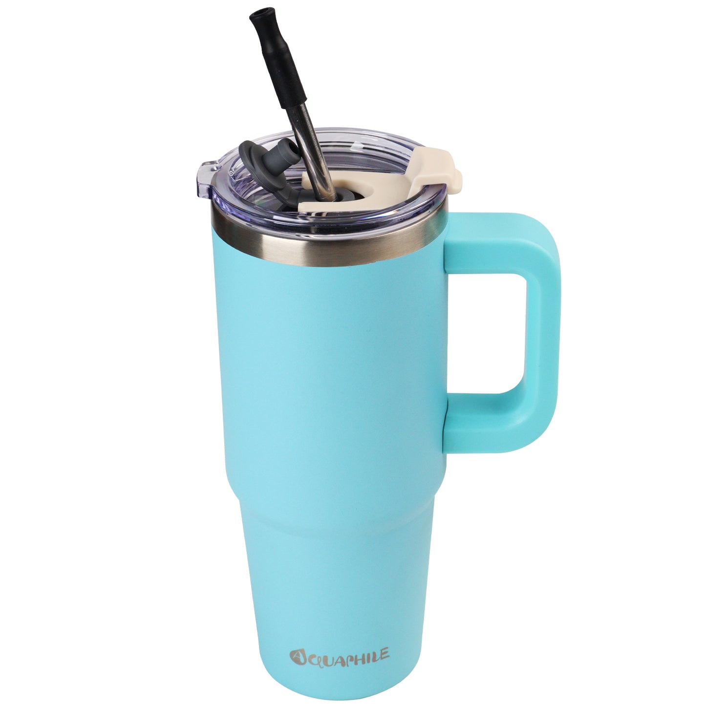 AQUAPHILE Insulated Tumbler with Leak-proof Lid and Straw, 20/30/40 oz Insulated Stainless Steel Coffee Mug with Handle, Travel Coffee Mug