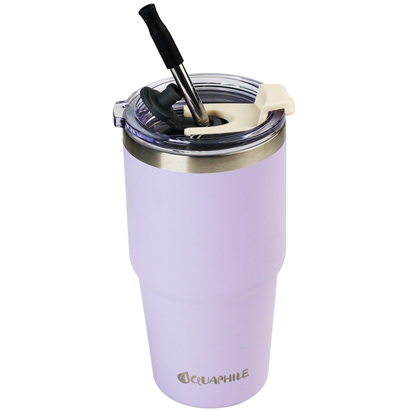 AQUAPHILE Insulated Tumbler with Leak-proof Lid and Straw, 20/30/40 oz Insulated Stainless Steel Coffee Mug with Handle, Travel Coffee Mug